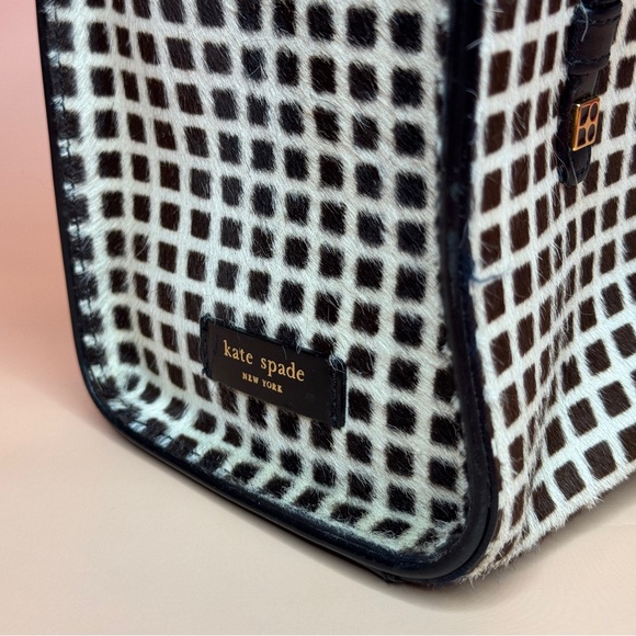 Vintage Kate Spade Square Patterned Calf Hair Handbag - Picture 2 of 7